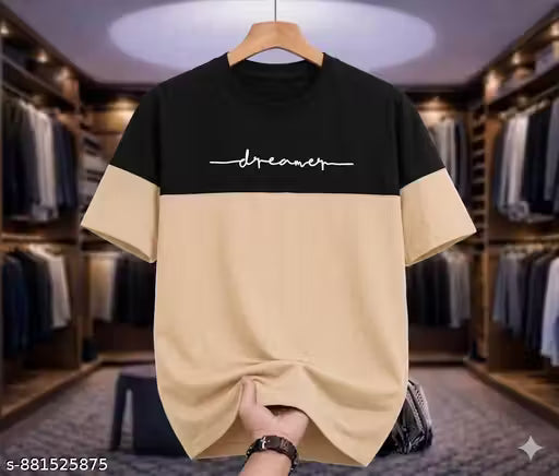 Keesor Men Cotton Blend Tshirt|Men Printed Round Neck Tshirt|Men Graphic Print Tshirt