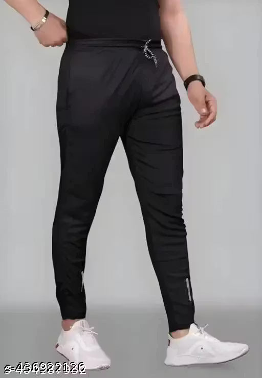 LEOTUDE Men's Colorblocked Regular Polo Black Tshirts