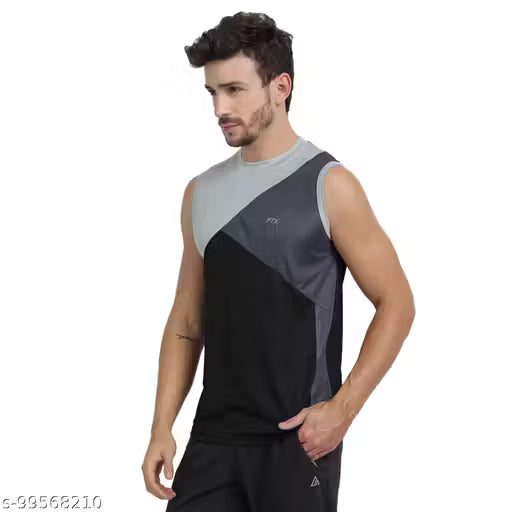 FTX Men's Colorblocked Round Blue Active Tshirts