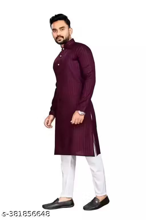 KELTICX (ONLY KURTA)Men's Striped Only Kurta With Multiple Colour Option And Sizes (Festival,Birthday,Wedding, Ceremony, Casual, Engagement,Party And dandiya nights)