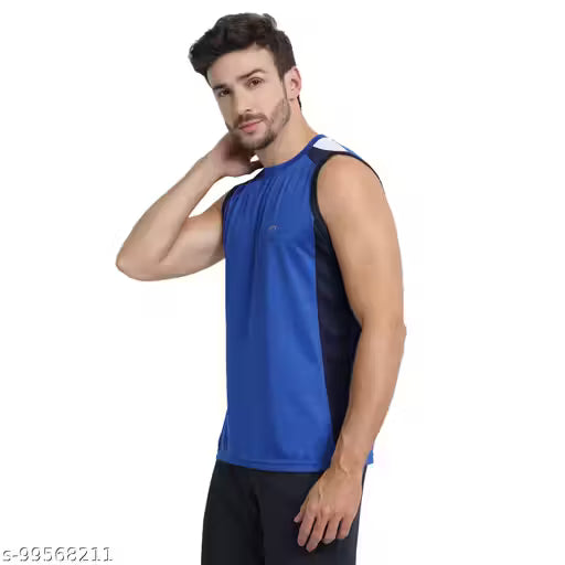 FTX Men's Colorblocked Round Blue Active Tshirts