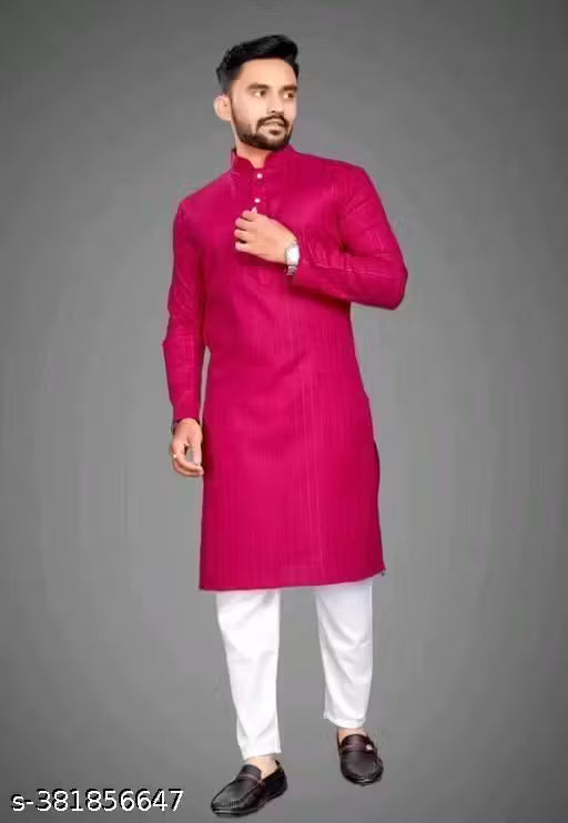 KELTICX (ONLY KURTA)Men's Striped Only Kurta With Multiple Colour Option And Sizes (Festival,Birthday,Wedding, Ceremony, Casual, Engagement,Party And dandiya nights)