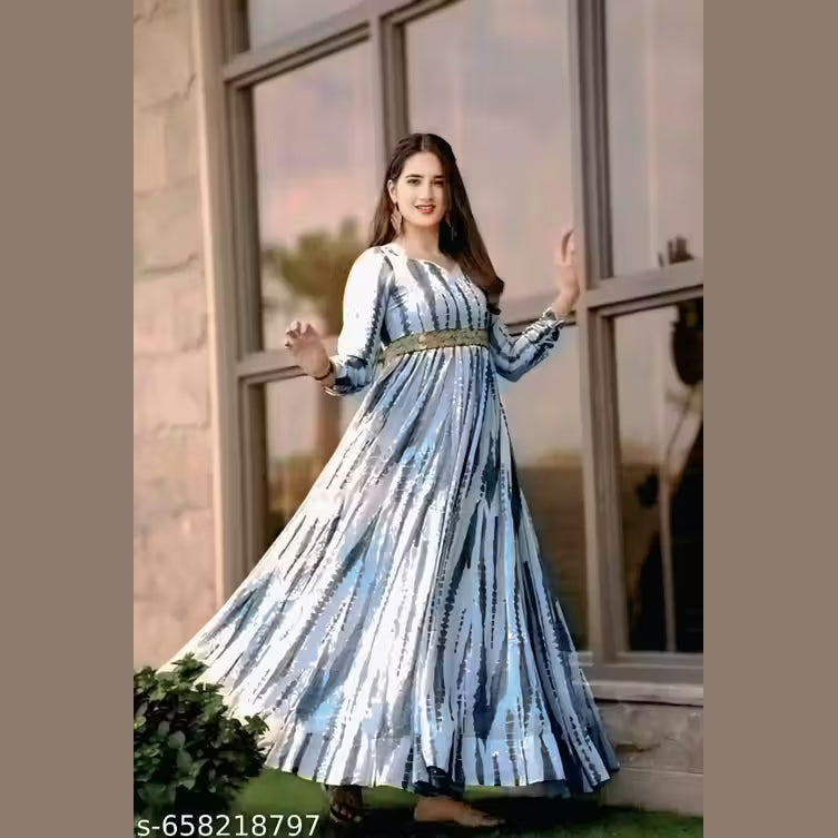 Women's poly Georgette Printed Party Wedding Fashion