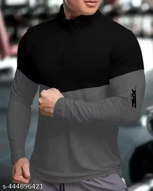 GARBLY henly neck full sleeves regular fit tshirt