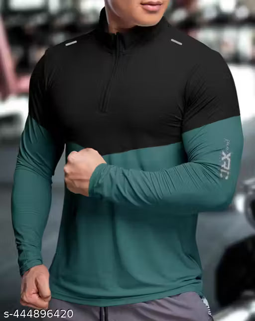 GARBLY henly neck full sleeves regular fit tshirt