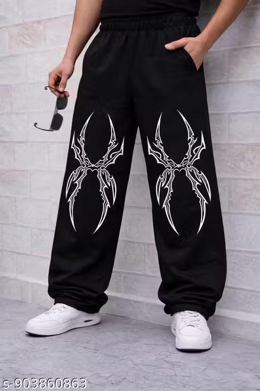 Printed Trousers For Men Mens Loose Fit Printed Trouser Loose Fit Trousers For Men