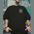 Garmin Men Oversized Drop-Shoulder Cotton T-Shirt | Naruto Anime Graphic Print | Soft Cotton Oversized Tshirt for Men