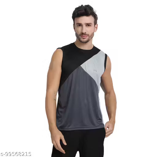 FTX Men's Colorblocked Round Blue Active Tshirts