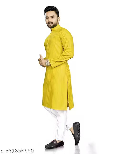 KELTICX (ONLY KURTA)Men's Striped Only Kurta With Multiple Colour Option And Sizes (Festival,Birthday,Wedding, Ceremony, Casual, Engagement,Party And dandiya nights)