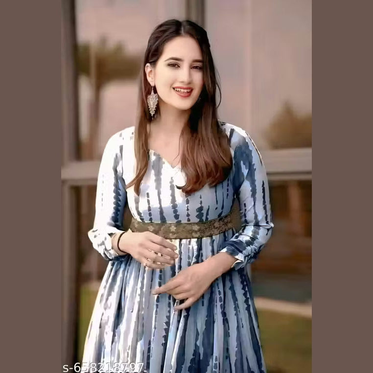 Women's poly Georgette Printed Party Wedding Fashion