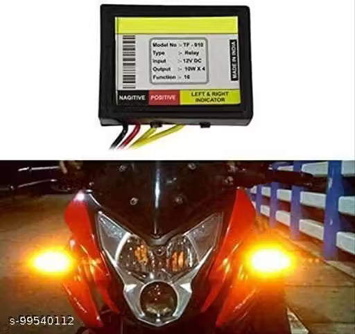 GETSOCIO BHF-01 Universal Bike Hazard Flasher, Waterproof 16 Patterns Flasher Relay for LED/Bulb Indicators + Free On/Off Switch