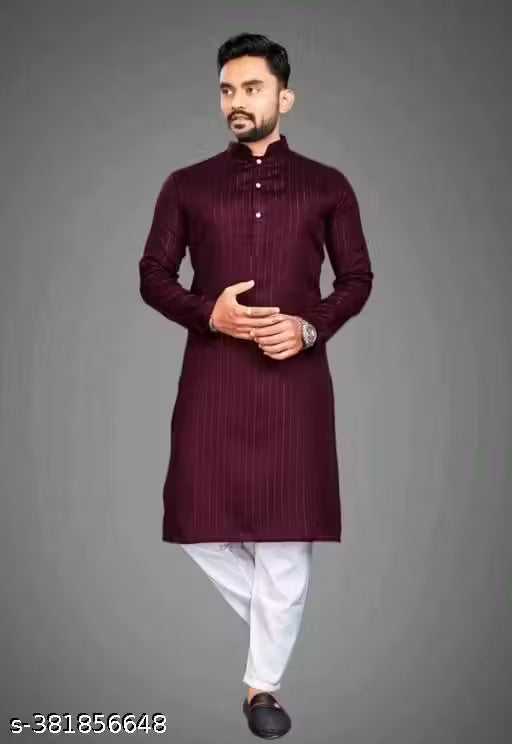 KELTICX (ONLY KURTA)Men's Striped Only Kurta With Multiple Colour Option And Sizes (Festival,Birthday,Wedding, Ceremony, Casual, Engagement,Party And dandiya nights)