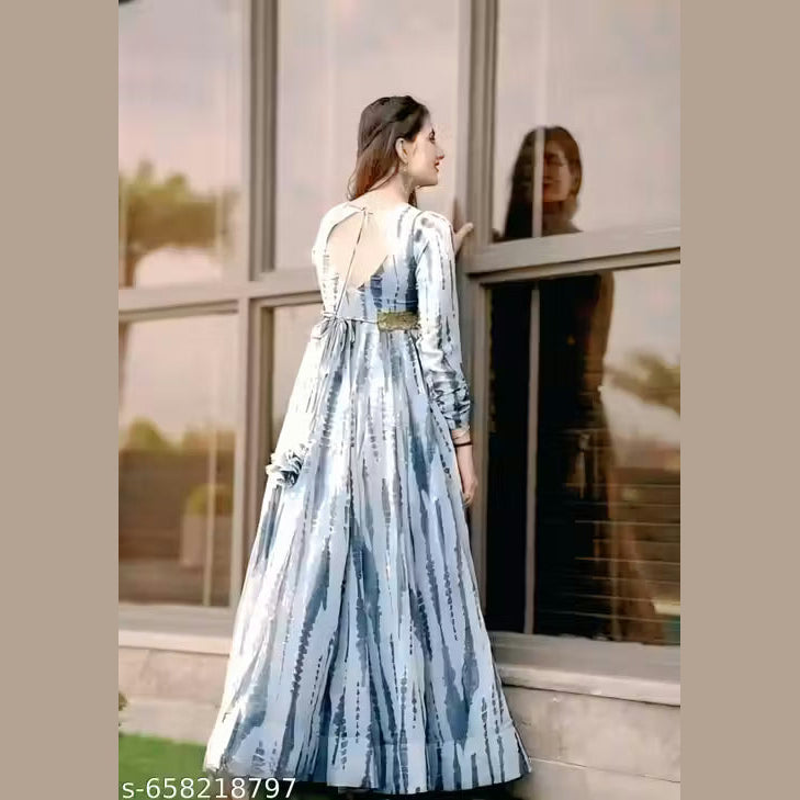 Women's poly Georgette Printed Party Wedding Fashion