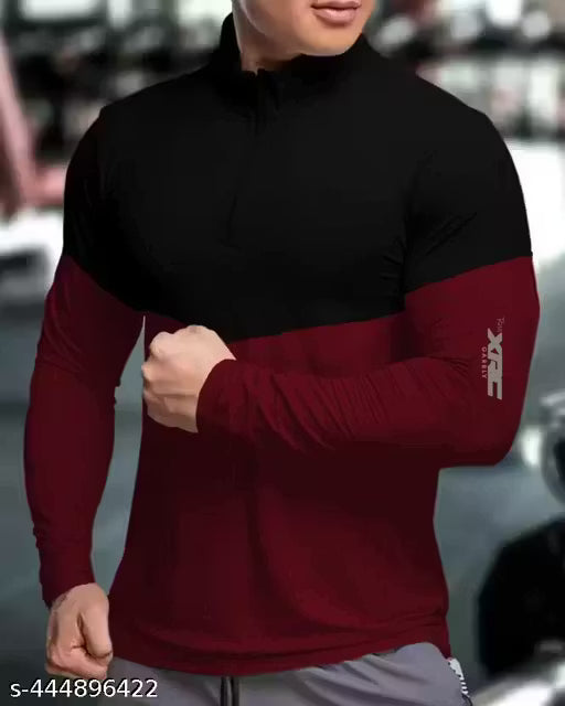 GARBLY henly neck full sleeves regular fit tshirt