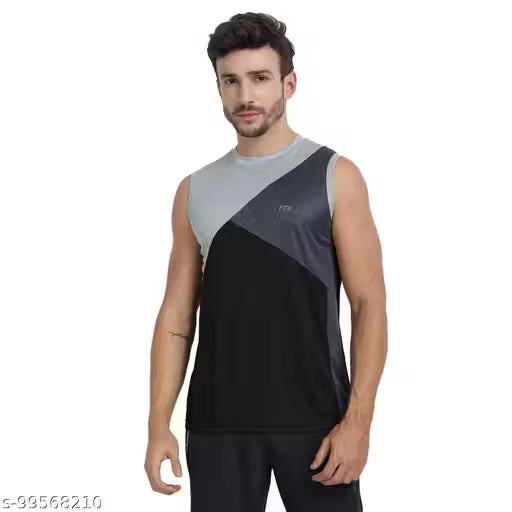 FTX Men's Colorblocked Round Blue Active Tshirts