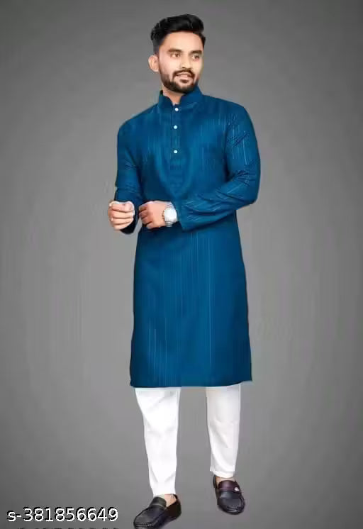 KELTICX (ONLY KURTA)Men's Striped Only Kurta With Multiple Colour Option And Sizes (Festival,Birthday,Wedding, Ceremony, Casual, Engagement,Party And dandiya nights)