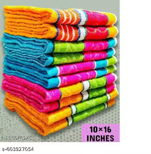 Soft Microfiber Highly Absorbent Rumal/Face Towel For Girls, Ladies, Baby Handkerchief (Pack of 12) - Multicolor