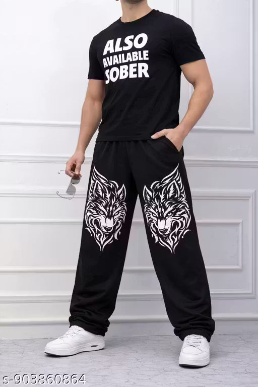 Printed Trousers For Men Mens Loose Fit Printed Trouser Loose Fit Trousers For Men