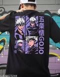 Garmin Men Oversized Drop-Shoulder Cotton T-Shirt | Toji Fushiguro Dark Anime Print | Trendy Oversized Streetwear Tshirt